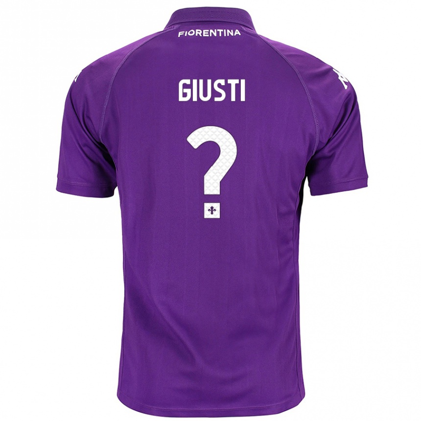 Niño Fútbol Camiseta Edoardo Giusti #0 Morado 1ª Equipación 2024/25