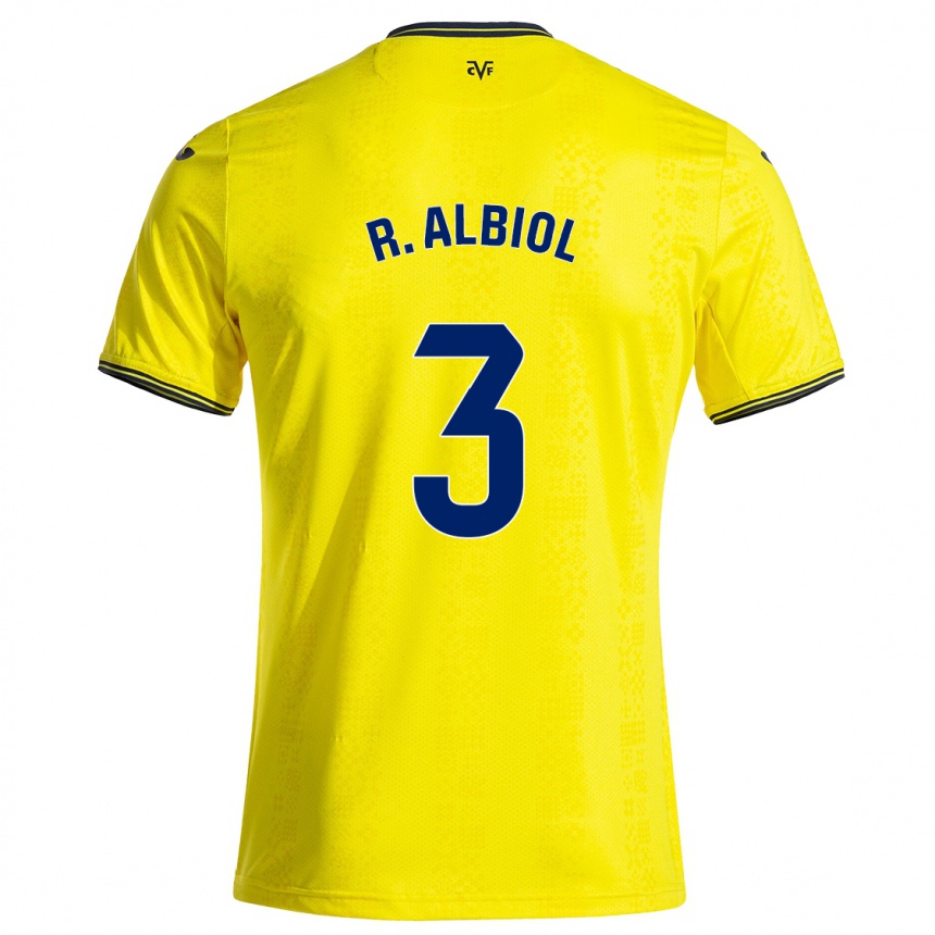 Niño Fútbol Camiseta Raúl Albiol #3 Amarillo Negro 1ª Equipación 2024/25