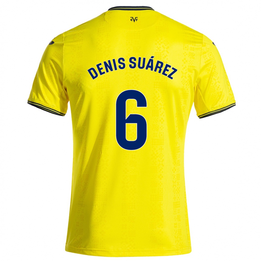 Niño Fútbol Camiseta Denis Suárez #6 Amarillo Negro 1ª Equipación 2024/25