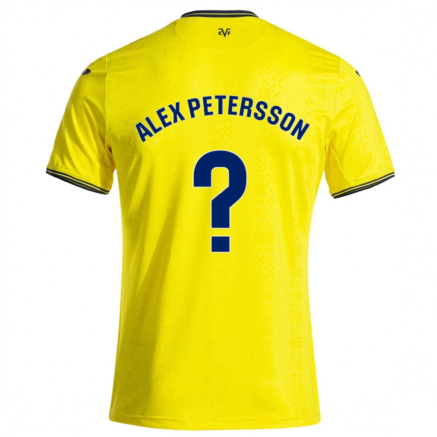 Niño Fútbol Camiseta Max Alex Petersson #0 Amarillo Negro 1ª Equipación 2024/25