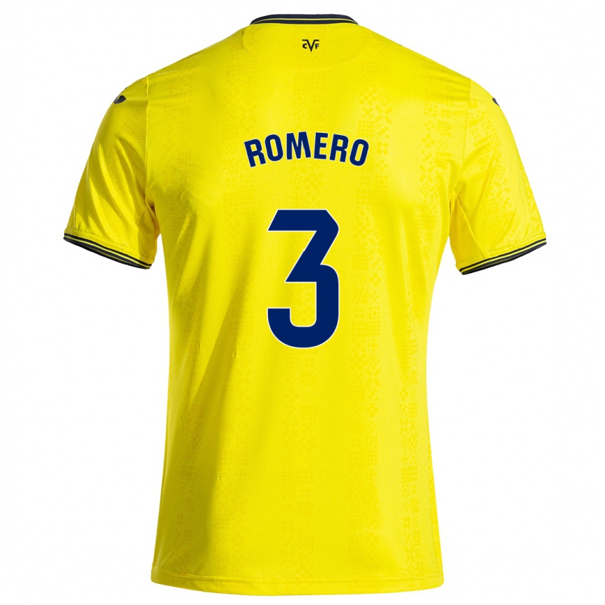 Niño Fútbol Camiseta Cristo Romero #3 Amarillo Negro 1ª Equipación 2024/25