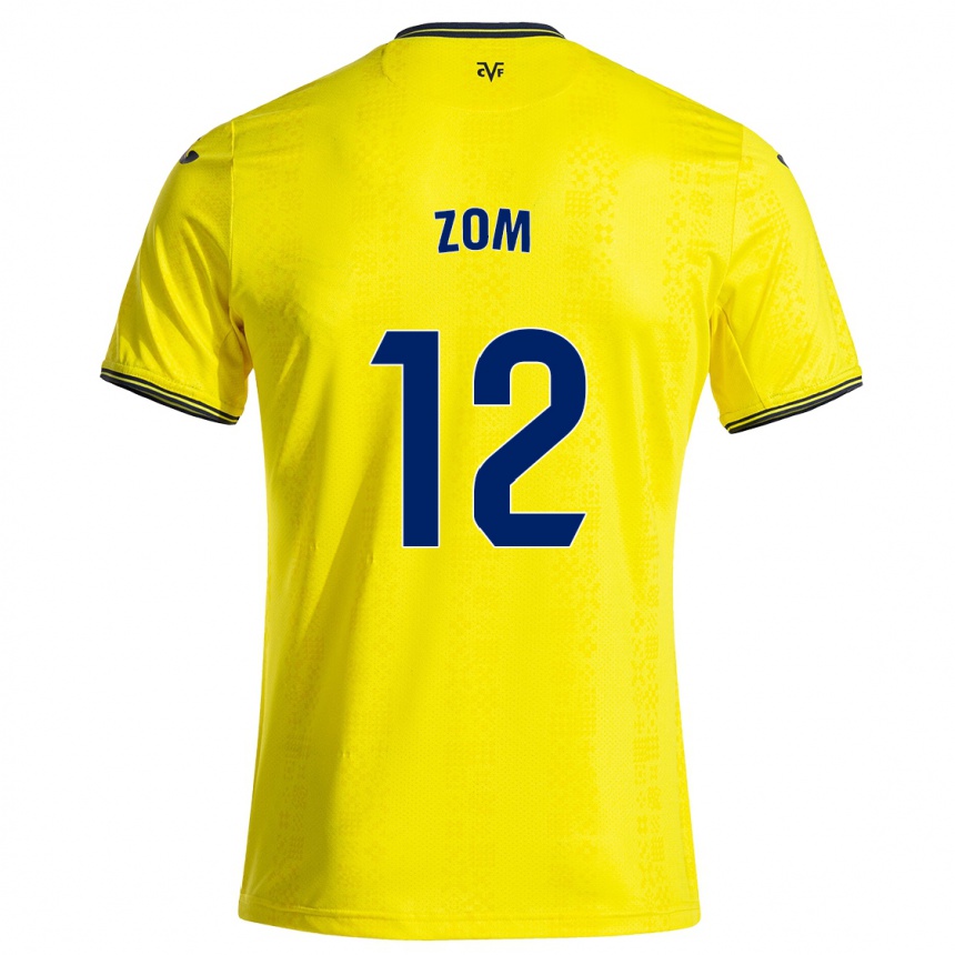 Niño Fútbol Camiseta Ludo Zom #12 Amarillo Negro 1ª Equipación 2024/25