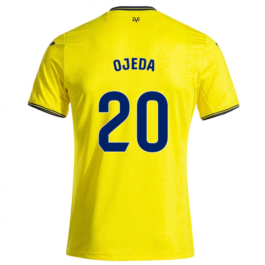 Niño Fútbol Camiseta Thiago Ojeda #20 Amarillo Negro 1ª Equipación 2024/25