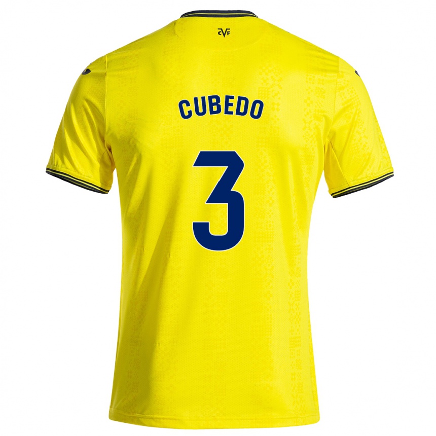 Niño Fútbol Camiseta Cristina Cubedo #3 Amarillo Negro 1ª Equipación 2024/25