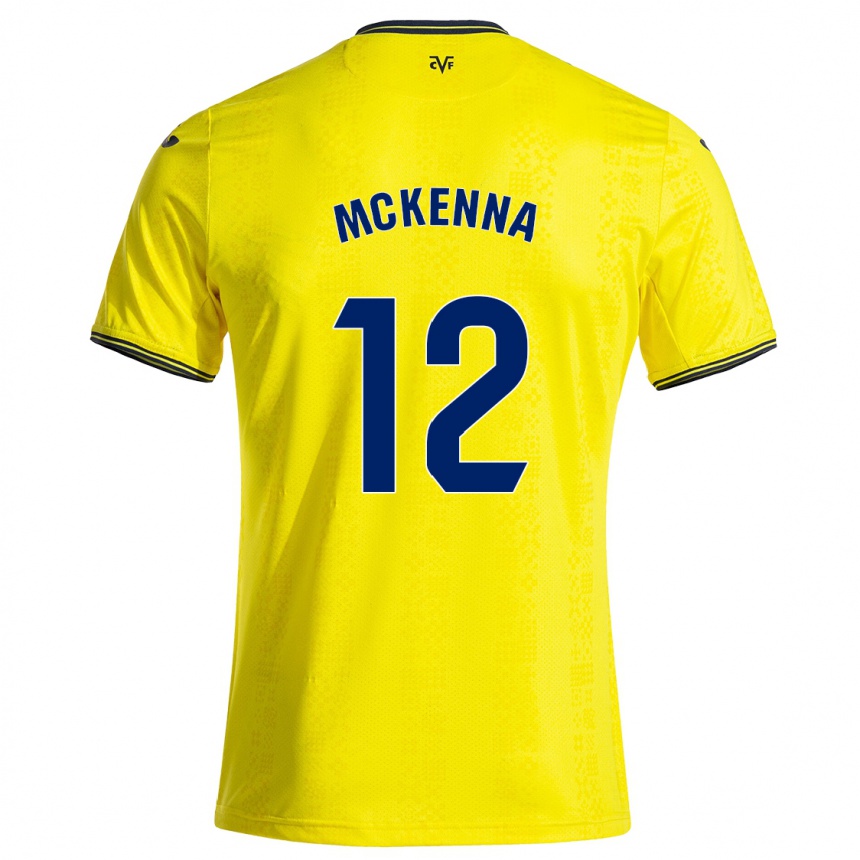 Niño Fútbol Camiseta Kayla Mckenna #12 Amarillo Negro 1ª Equipación 2024/25