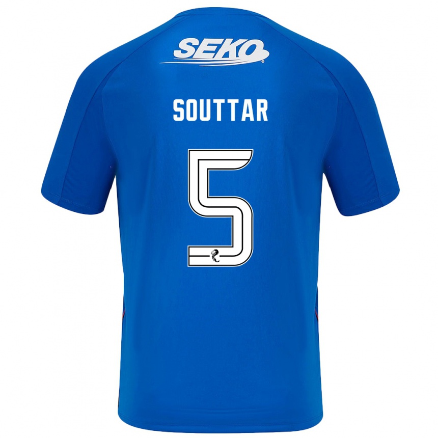 Niño Fútbol Camiseta John Souttar #5 Azul Oscuro 1ª Equipación 2024/25