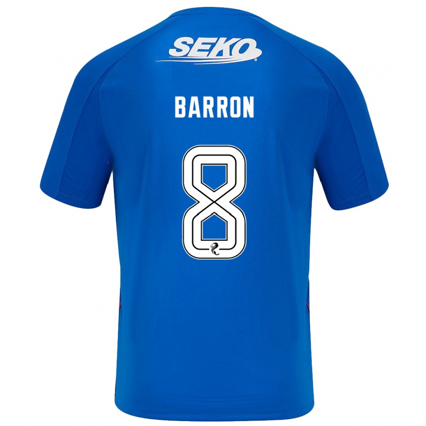 Niño Fútbol Camiseta Connor Barron #8 Azul Oscuro 1ª Equipación 2024/25