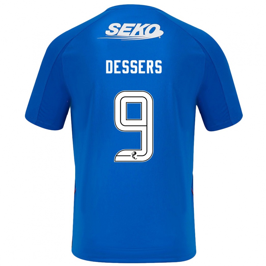 Niño Fútbol Camiseta Cyriel Dessers #9 Azul Oscuro 1ª Equipación 2024/25