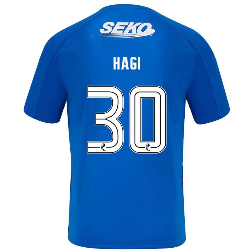 Niño Fútbol Camiseta Ianis Hagi #30 Azul Oscuro 1ª Equipación 2024/25