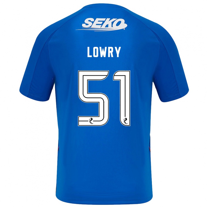 Niño Fútbol Camiseta Alex Lowry #51 Azul Oscuro 1ª Equipación 2024/25