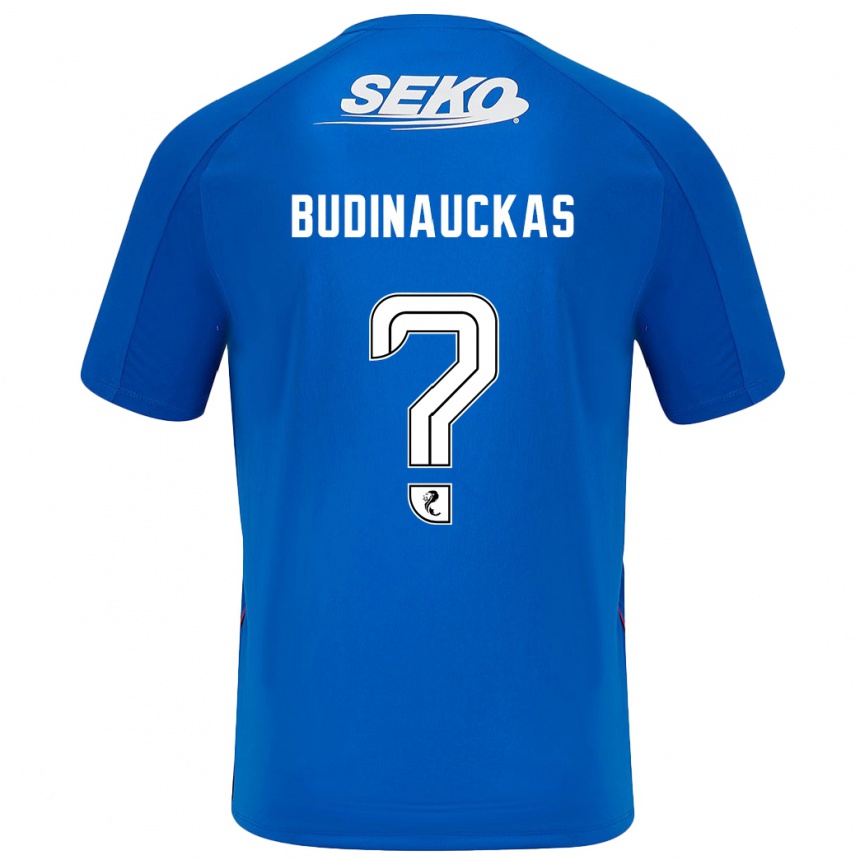 Niño Fútbol Camiseta Lewis Budinauckas #0 Azul Oscuro 1ª Equipación 2024/25