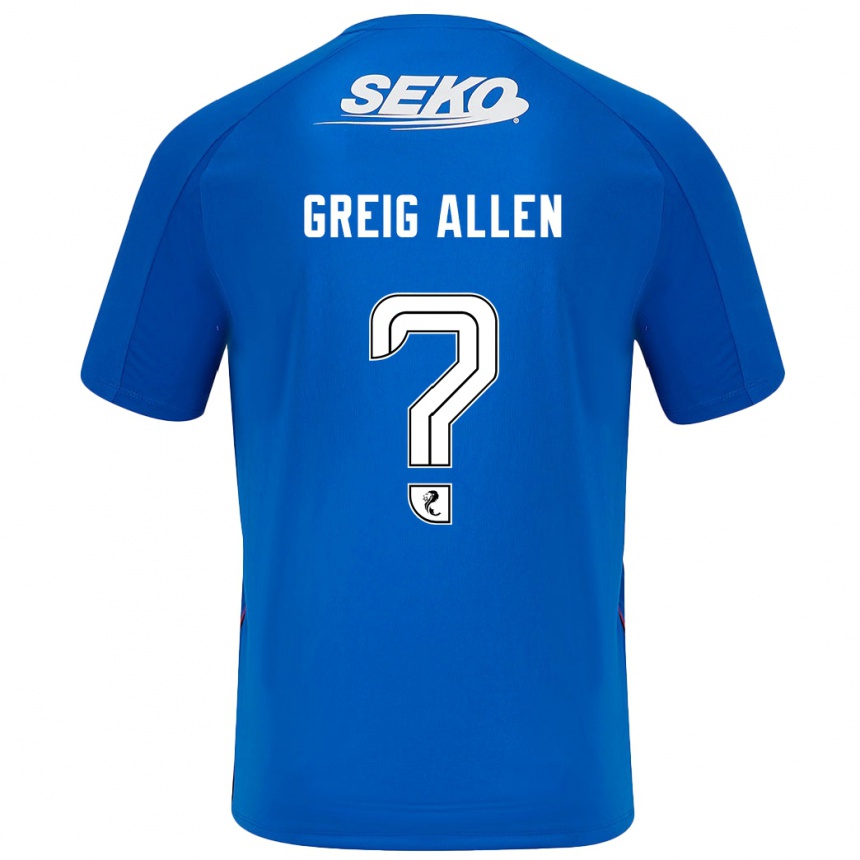 Niño Fútbol Camiseta Greig Allen #0 Azul Oscuro 1ª Equipación 2024/25