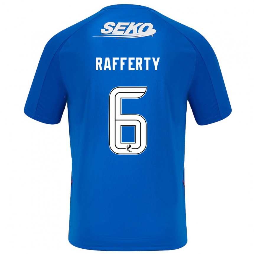 Niño Fútbol Camiseta Laura Rafferty #6 Azul Oscuro 1ª Equipación 2024/25