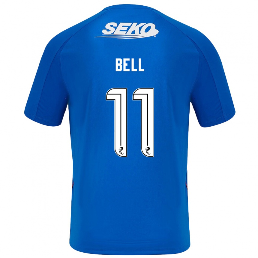 Niño Fútbol Camiseta Megan Bell #11 Azul Oscuro 1ª Equipación 2024/25