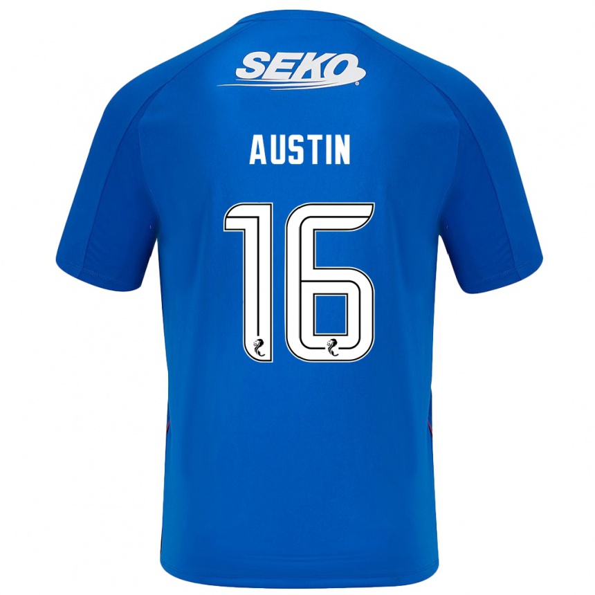 Niño Fútbol Camiseta Eilidh Austin #16 Azul Oscuro 1ª Equipación 2024/25