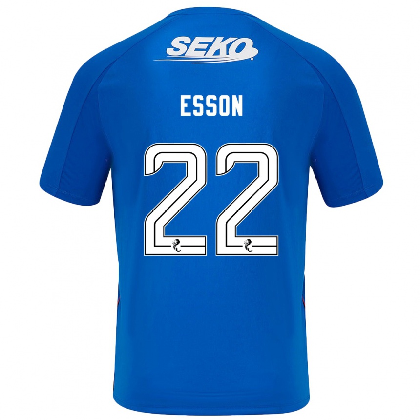 Niño Fútbol Camiseta Victoria Esson #22 Azul Oscuro 1ª Equipación 2024/25