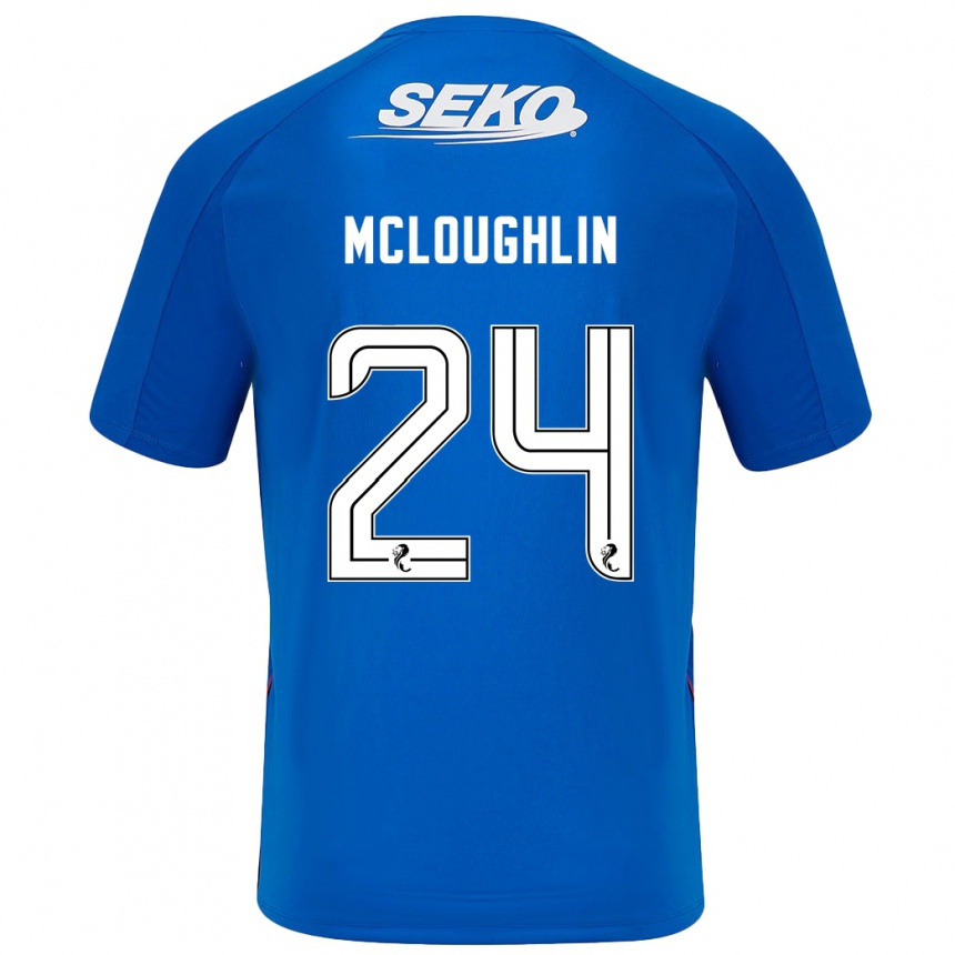 Niño Fútbol Camiseta Olivia Mcloughlin #24 Azul Oscuro 1ª Equipación 2024/25