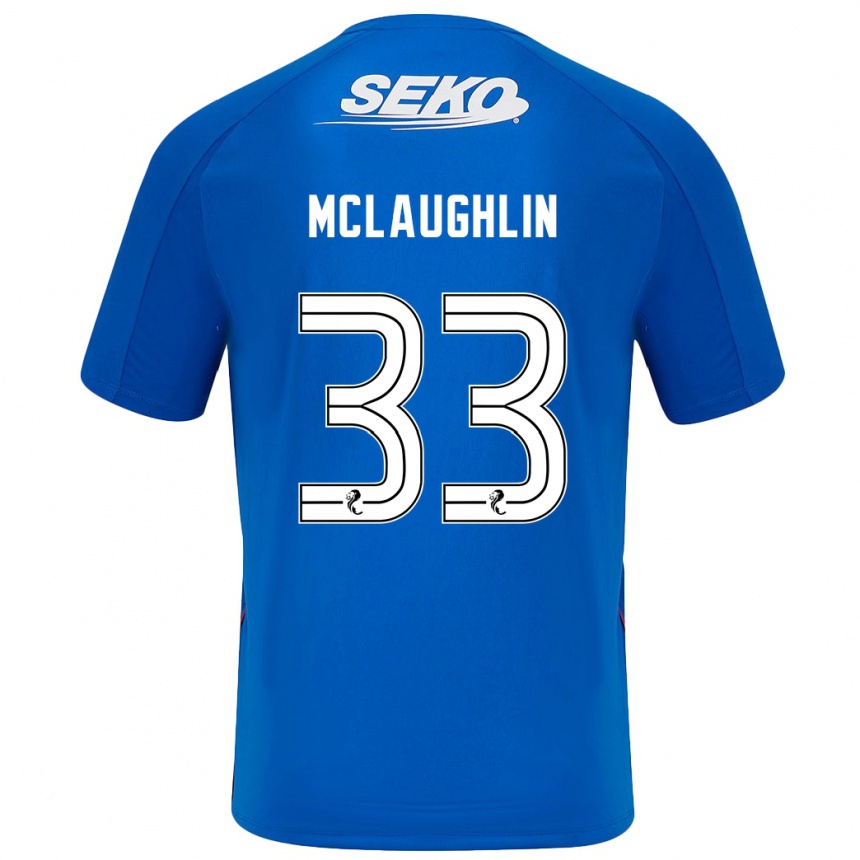 Niño Fútbol Camiseta Jon Mclaughlin #33 Azul Oscuro 1ª Equipación 2024/25