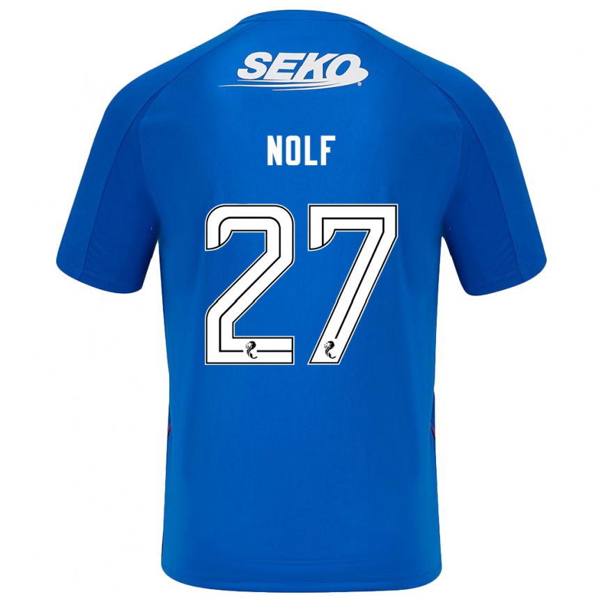 Niño Fútbol Camiseta Madeline Nolf #27 Azul Oscuro 1ª Equipación 2024/25