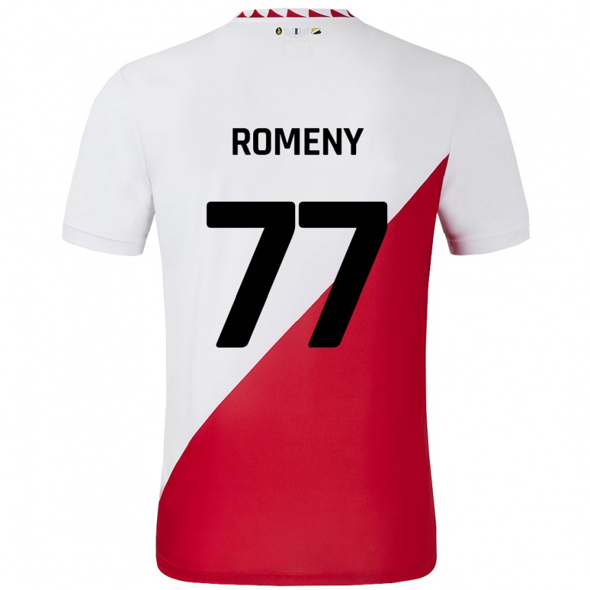 Niño Fútbol Camiseta Ole Romeny #77 Blanco Rojo 1ª Equipación 2024/25