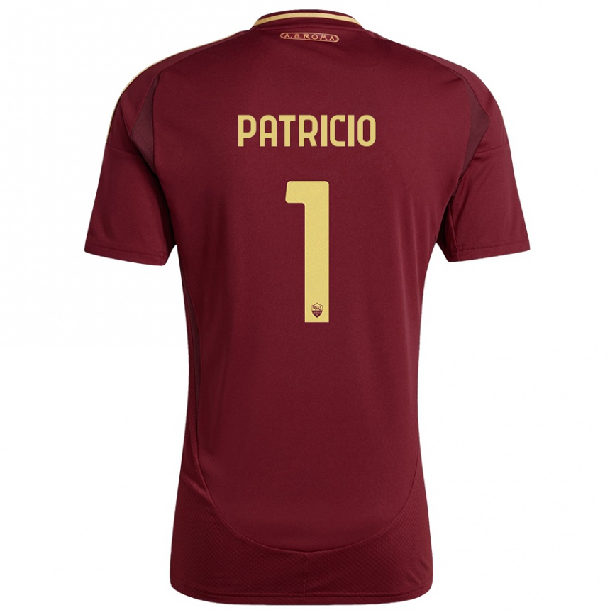 Niño Fútbol Camiseta Rui Patricio #1 Rojo Marrón Dorado 1ª Equipación 2024/25