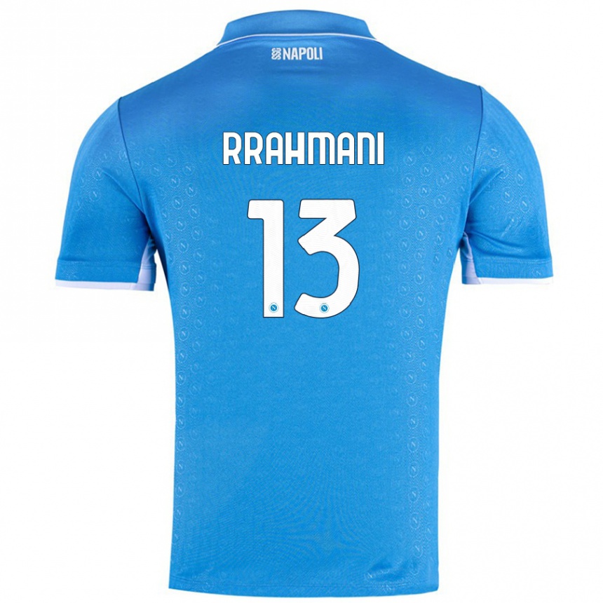 Niño Fútbol Camiseta Amir Rrahmani #13 Azul Cielo 1ª Equipación 2024/25