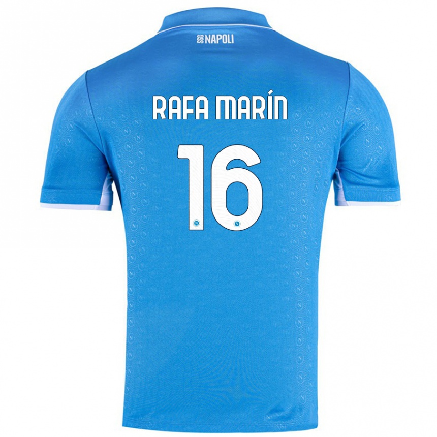 Niño Fútbol Camiseta Rafa Marín #16 Azul Cielo 1ª Equipación 2024/25