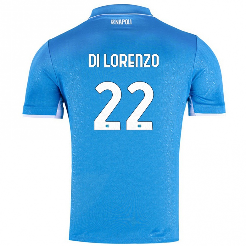 Niño Fútbol Camiseta Giovanni Di Lorenzo #22 Azul Cielo 1ª Equipación 2024/25