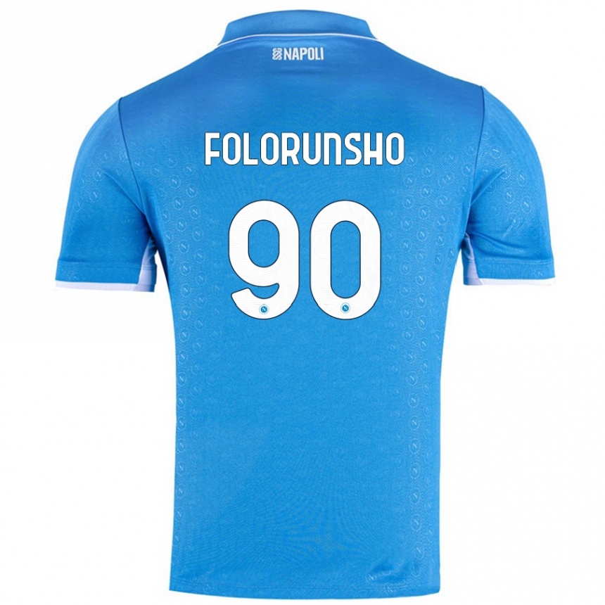 Niño Fútbol Camiseta Michael Folorunsho #90 Azul Cielo 1ª Equipación 2024/25