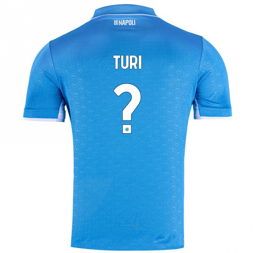 Niño Fútbol Camiseta Claudio Turi #0 Azul Cielo 1ª Equipación 2024/25