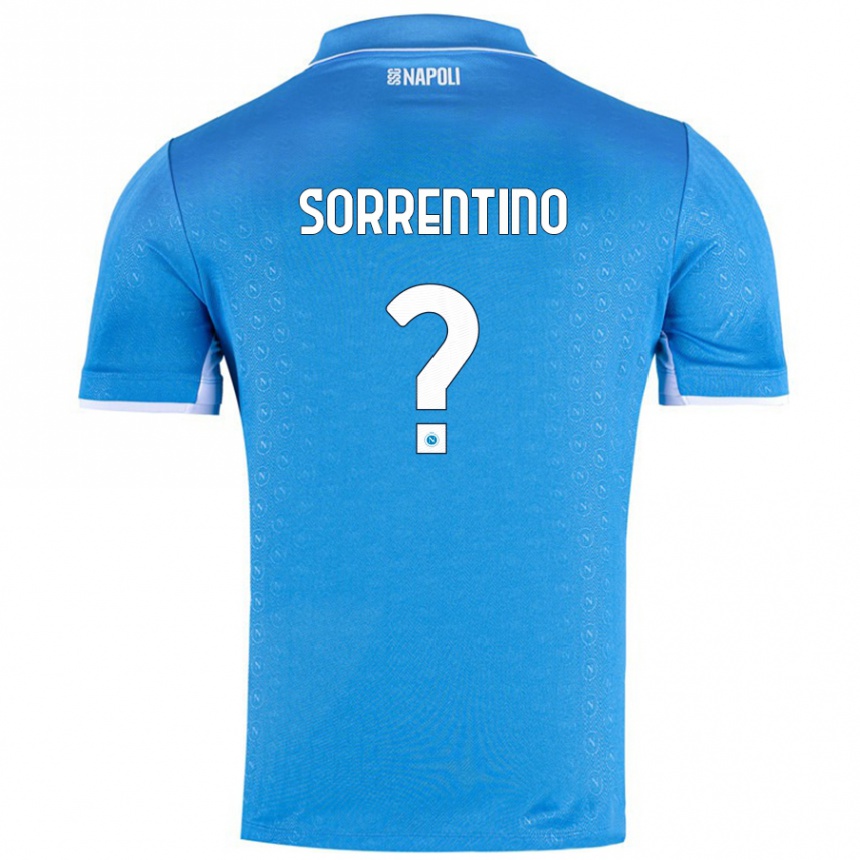 Niño Fútbol Camiseta Andrea Sorrentino #0 Azul Cielo 1ª Equipación 2024/25