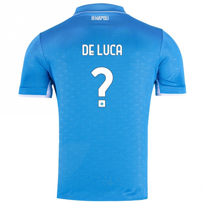 Niño Fútbol Camiseta Alfonso De Luca #0 Azul Cielo 1ª Equipación 2024/25