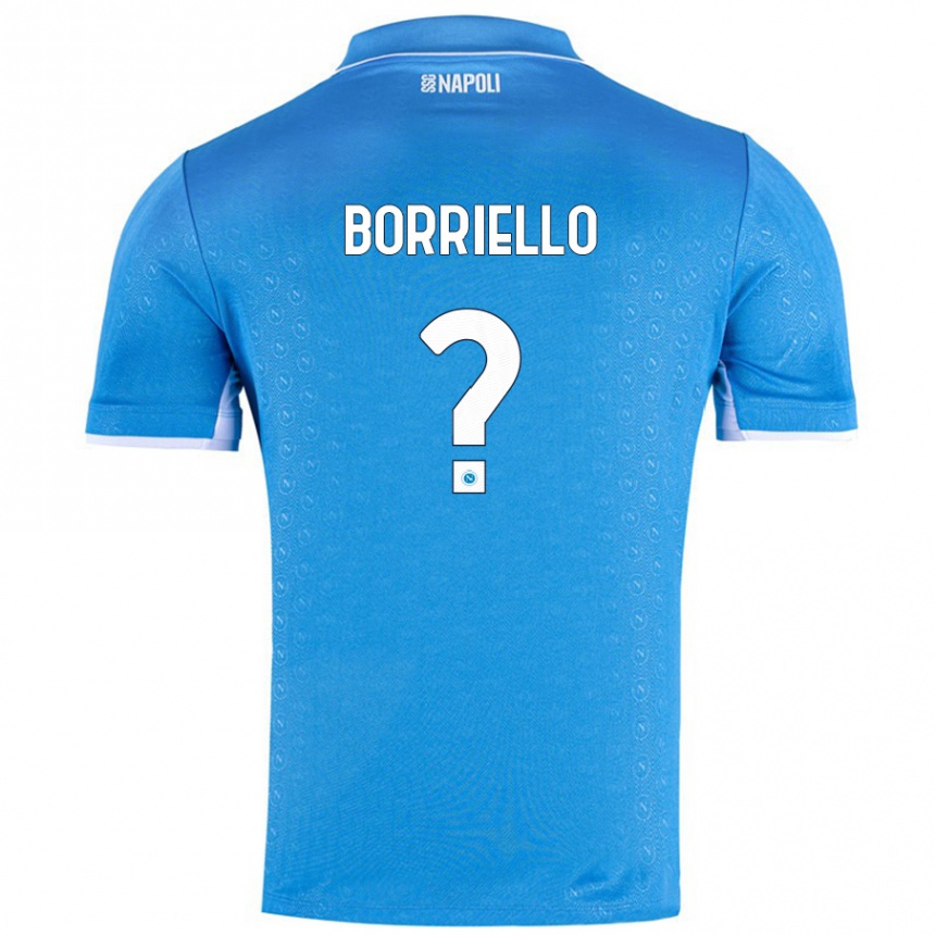 Niño Fútbol Camiseta Salvatore Borriello #0 Azul Cielo 1ª Equipación 2024/25