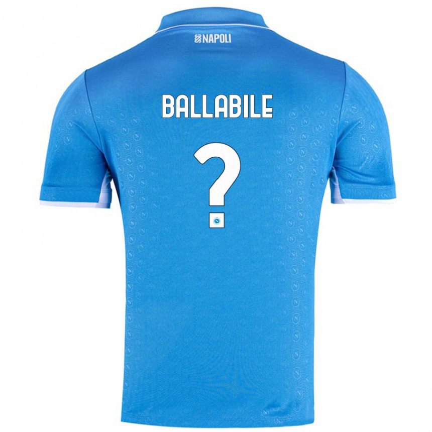 Niño Fútbol Camiseta Ernesto Ballabile #0 Azul Cielo 1ª Equipación 2024/25