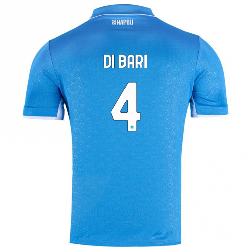 Niño Fútbol Camiseta Martina Di Bari #4 Azul Cielo 1ª Equipación 2024/25