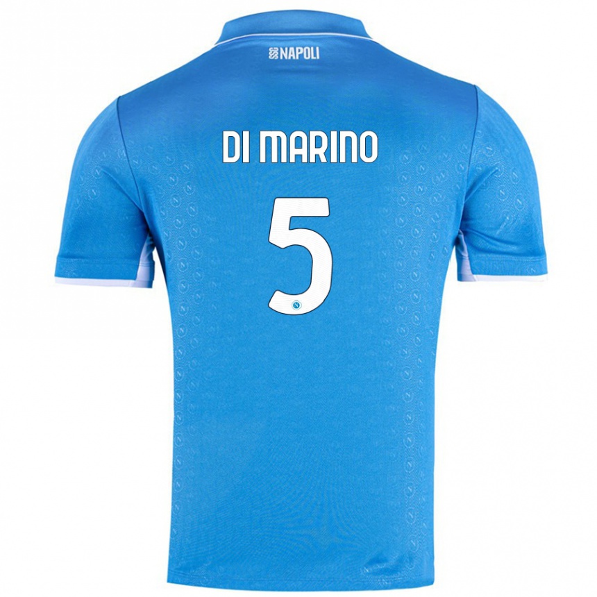 Niño Fútbol Camiseta Paola Di Marino #5 Azul Cielo 1ª Equipación 2024/25