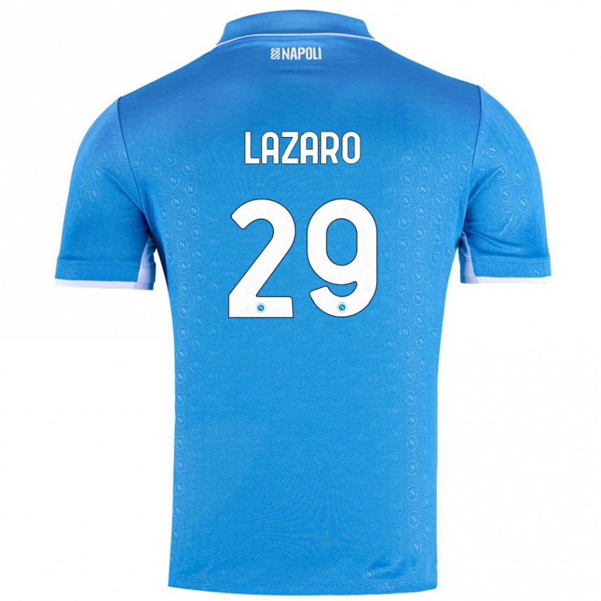 Niño Fútbol Camiseta Paloma Lázaro #29 Azul Cielo 1ª Equipación 2024/25