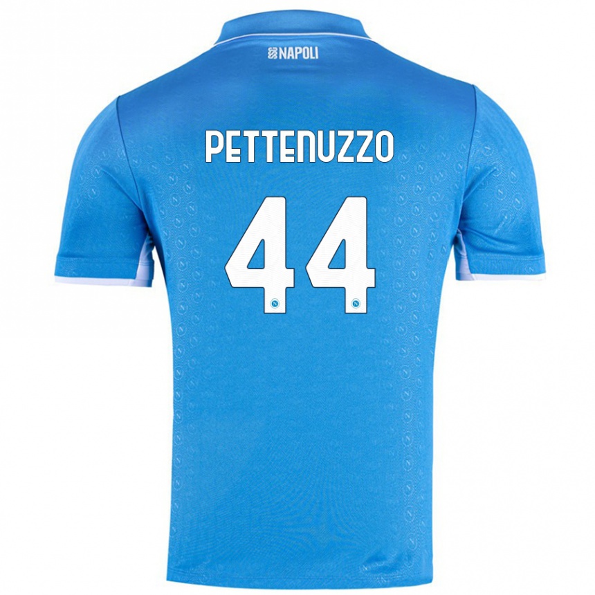 Niño Fútbol Camiseta Tecla Pettenuzzo #44 Azul Cielo 1ª Equipación 2024/25