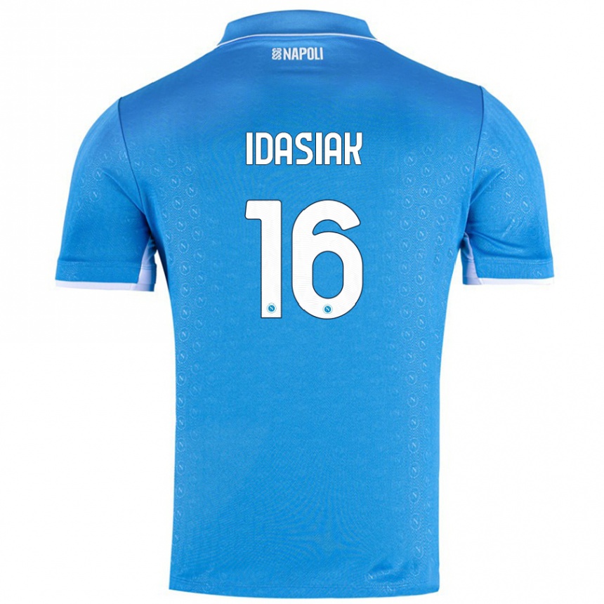 Niño Fútbol Camiseta Hubert Idasiak #16 Azul Cielo 1ª Equipación 2024/25