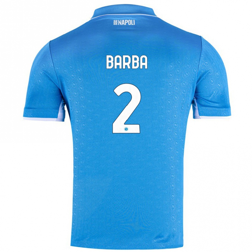 Niño Fútbol Camiseta Benedetto Barba #2 Azul Cielo 1ª Equipación 2024/25