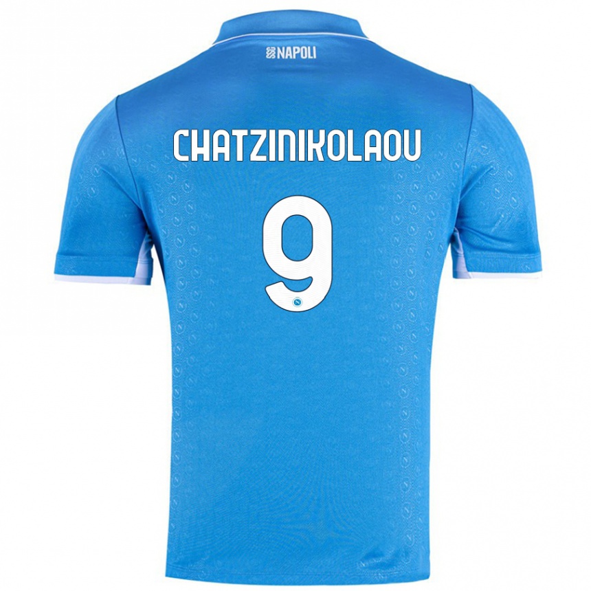 Niño Fútbol Camiseta Despoina Chatzinikolaou #9 Azul Cielo 1ª Equipación 2024/25