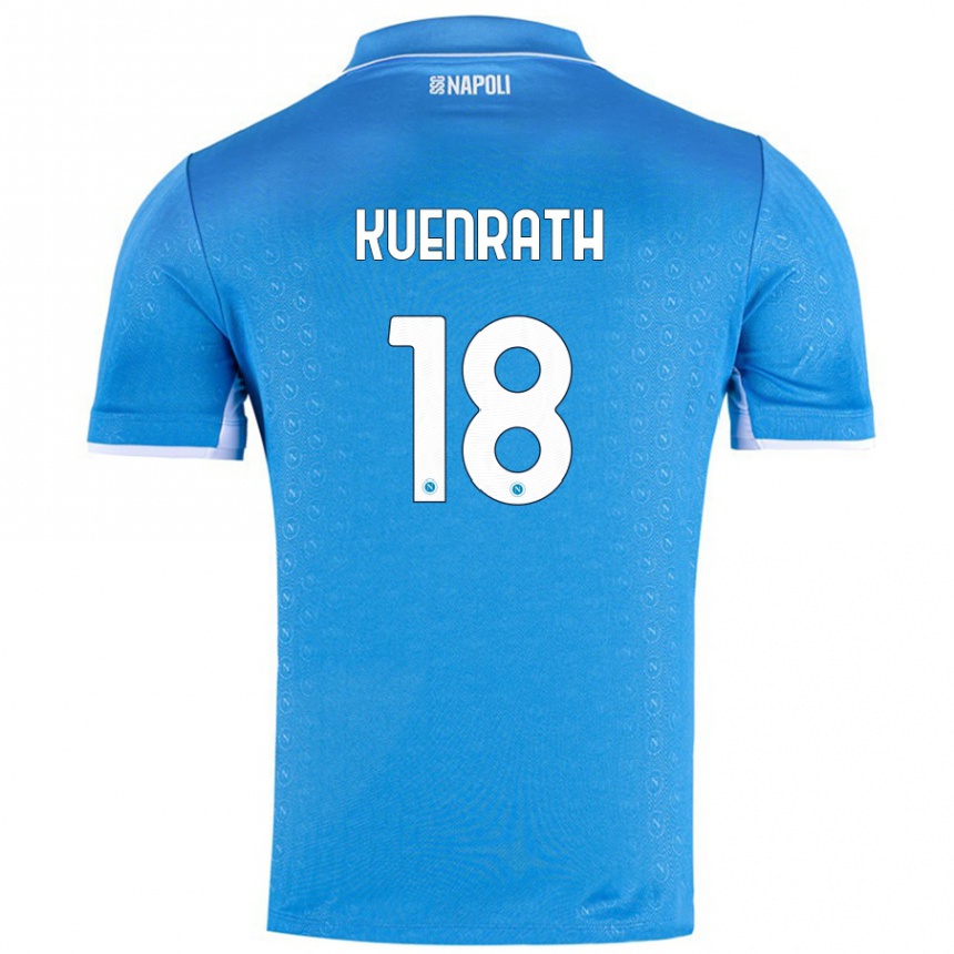 Niño Fútbol Camiseta Melanie Kuenrath #18 Azul Cielo 1ª Equipación 2024/25