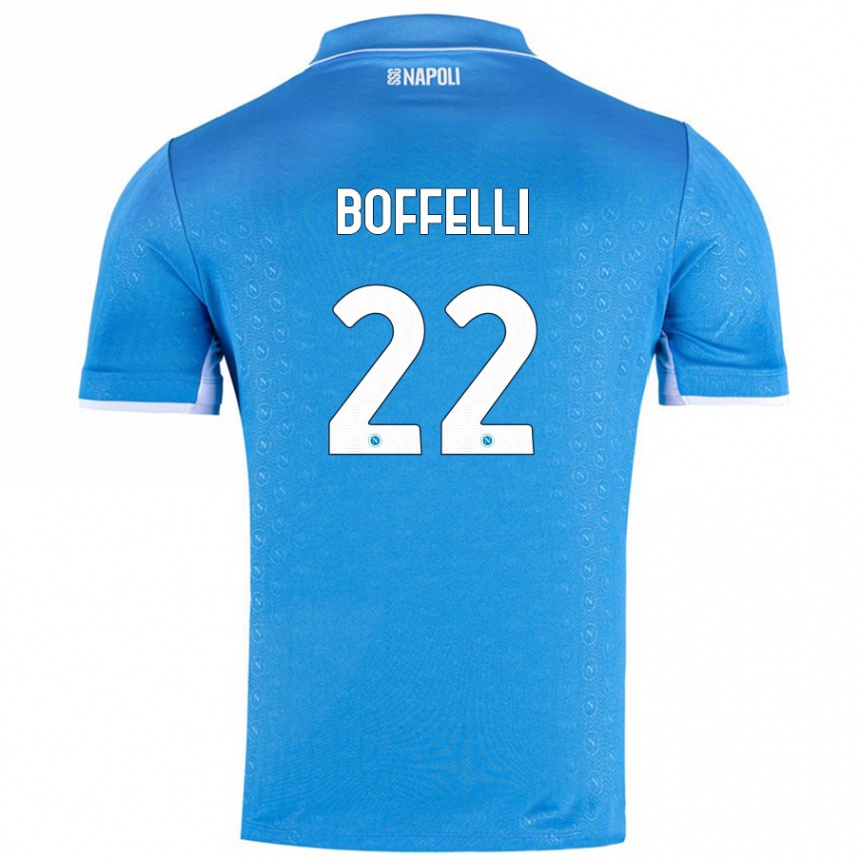 Niño Fútbol Camiseta Valerio Boffelli #22 Azul Cielo 1ª Equipación 2024/25