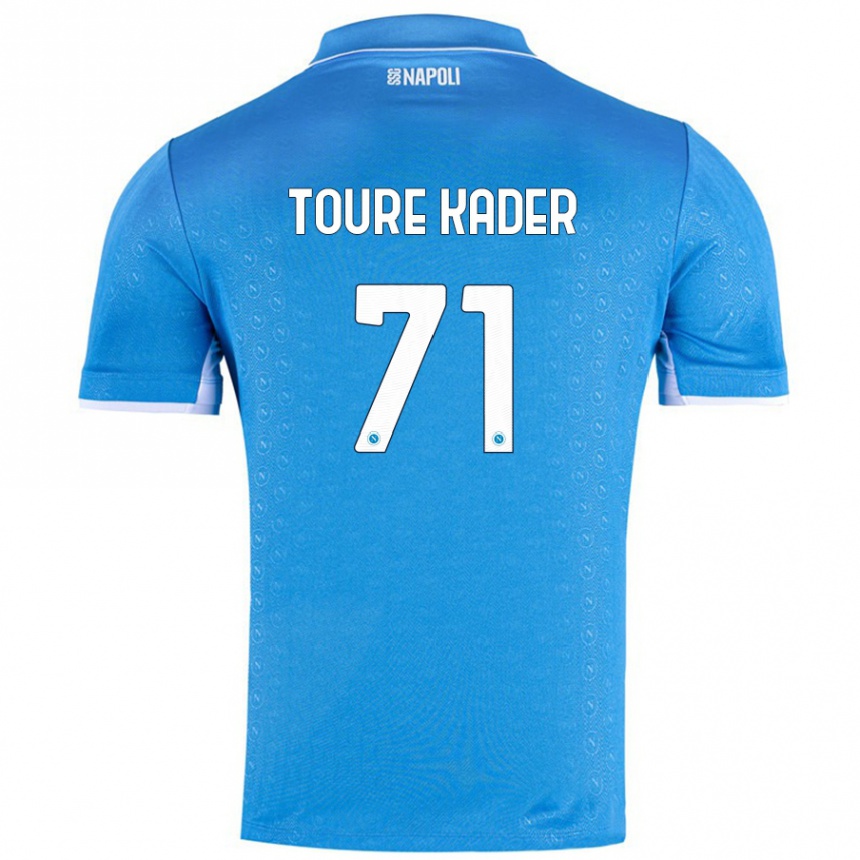 Niño Fútbol Camiseta Aziz Toure Kader #71 Azul Cielo 1ª Equipación 2024/25