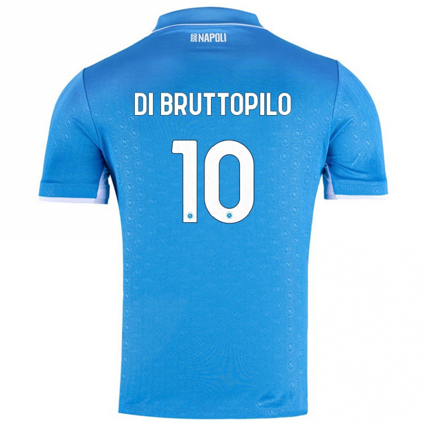 Niño Fútbol Camiseta Giuseppe Ambrosino Di Bruttopilo #10 Azul Cielo 1ª Equipación 2024/25