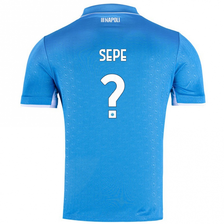 Niño Fútbol Camiseta Mauro Sepe #0 Azul Cielo 1ª Equipación 2024/25