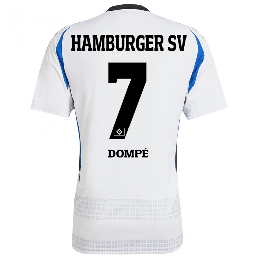 Niño Fútbol Camiseta Jean-Luc Dompé #7 Blanco Azul 1ª Equipación 2024/25