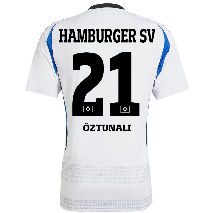 Niño Fútbol Camiseta Levin Öztunali #21 Blanco Azul 1ª Equipación 2024/25