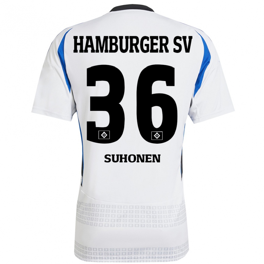 Niño Fútbol Camiseta Anssi Suhonen #36 Blanco Azul 1ª Equipación 2024/25