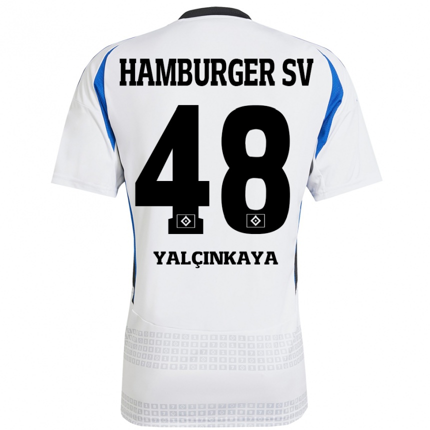 Niño Fútbol Camiseta Bilal Yalcinkaya #48 Blanco Azul 1ª Equipación 2024/25